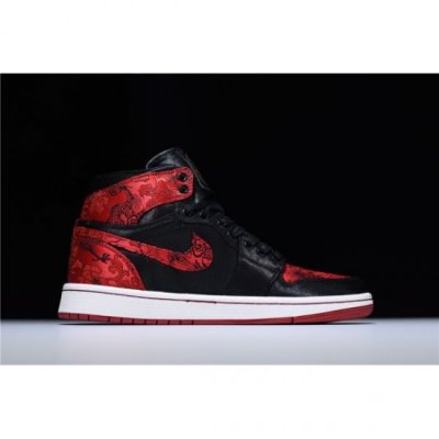 Nike Erkek Air Jordan 1 High Siyah / Kırmızı Basketbol Ayakkabısı Türkiye - LDLOHB3C